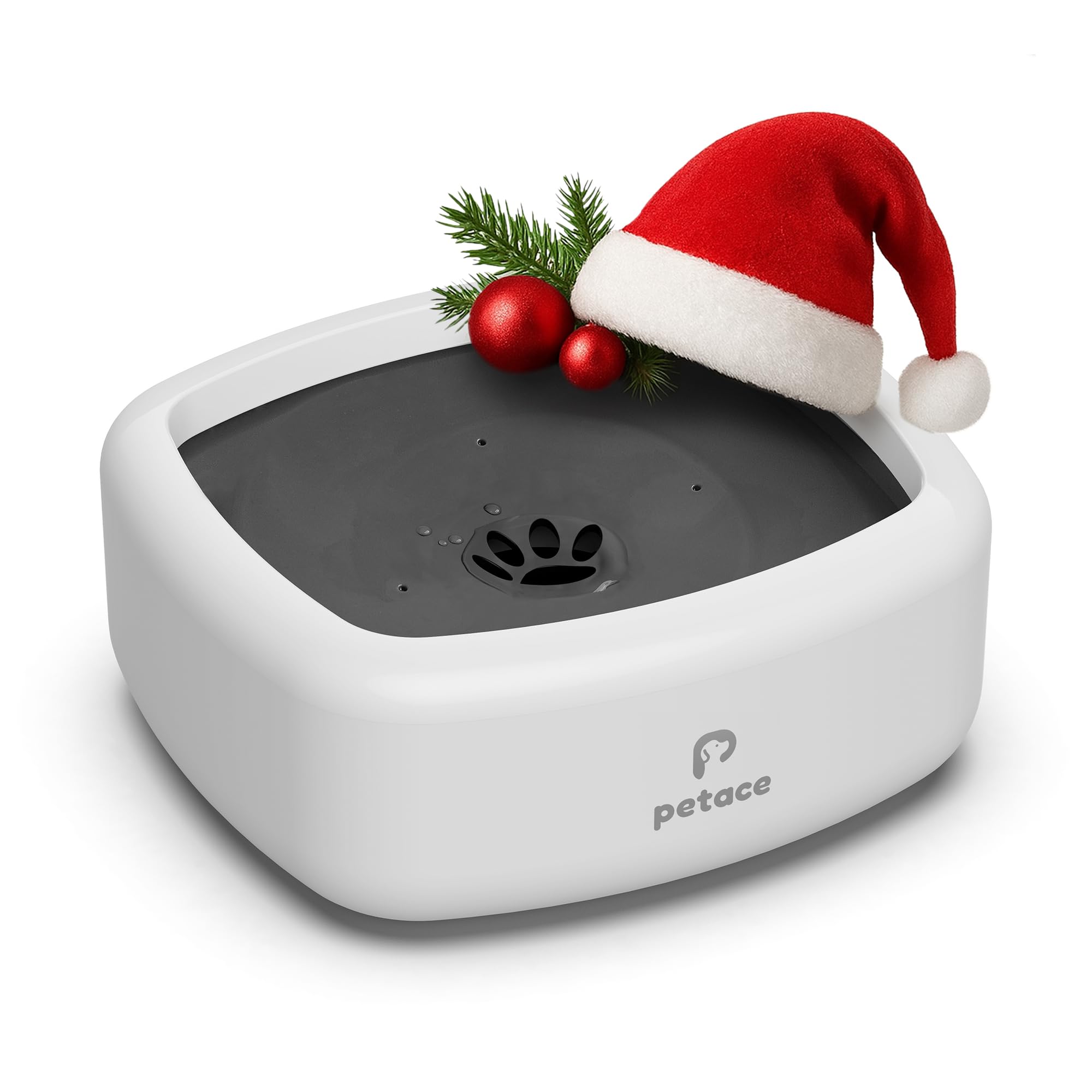 Dog Water Bowl, Non Spill Pet Water Bowl Slow Water Feeder Non Slip Dog Bowl 1.3L