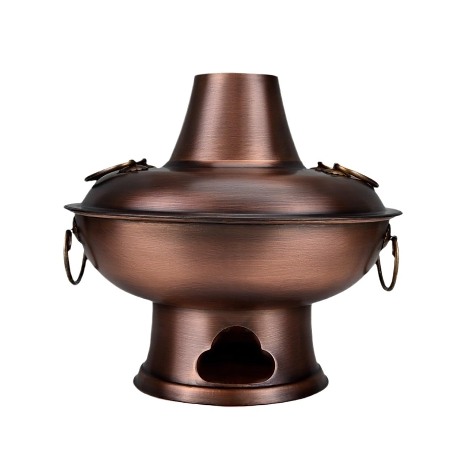 asdchZen Traditional Copper Hot Pot Cookware,36Cm Charcoal Hotpot For Family Gatherings & Home Parties,Authentic Soup Cooking Pot,Perfect For Friends & Gatherings,Copper,32cm