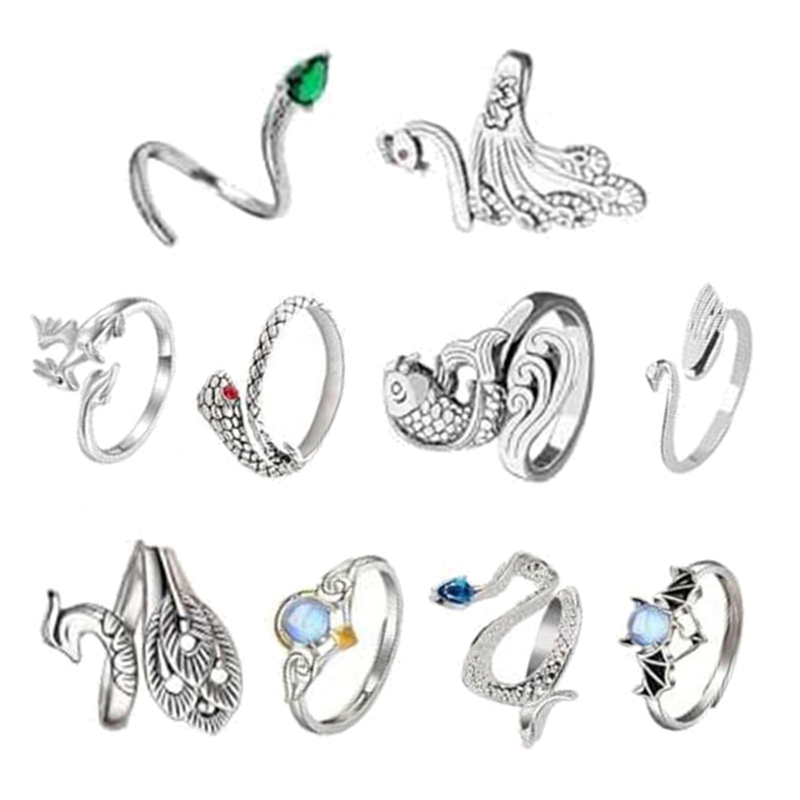 Limtula 10pcs Crocheted Rings Set Adjustable Yarn Tension Rings Crocheted Tool for Hand Weaving Versatile Crochet Supplies Craft Supply