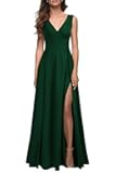 Women's V Neck Sleeveless Split Formal Dress Cocktail Party Prom Long Dresses
