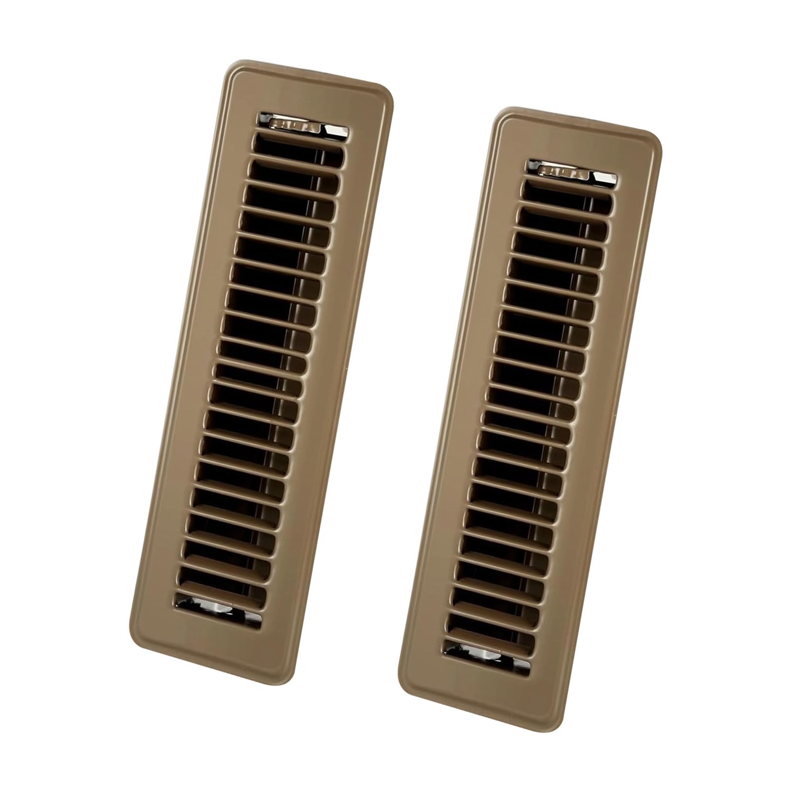 2Pcs Metal Floor Vent Covers Replacement High Efficiency Vent Grille Rustproof Air Cover with Adjustable Airflows Metal Floor Register Cover