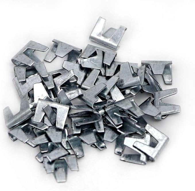 MUALROUS 300pcs Wire Cage Buckle Clips Wire Mesh Clip Tool Poultry