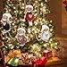 AIMMIE Addobbo per Albero di Natale 4 pezzi di natale carino sci bambola ornamenti decorazione albero di natale natale cartone animato peluche ciondolo appeso per natale casa festa ornamenti regalo