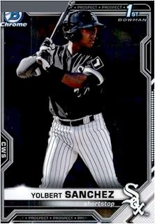 2021 Bowman Chrome Prospects #BCP-40 Yolbert Sanchez Chicago White Sox 1st Bowman Card MLB Baseball Card NM-MT