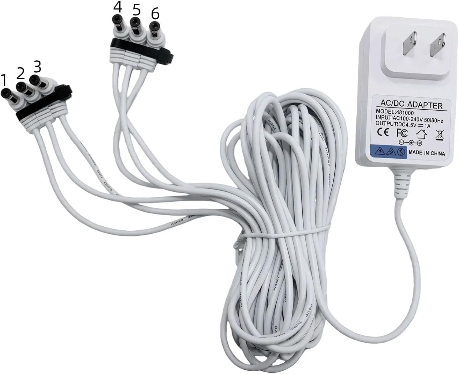 4.5V AC/DC Power Adapter for Lemax Lighted Accessory 4-Output
