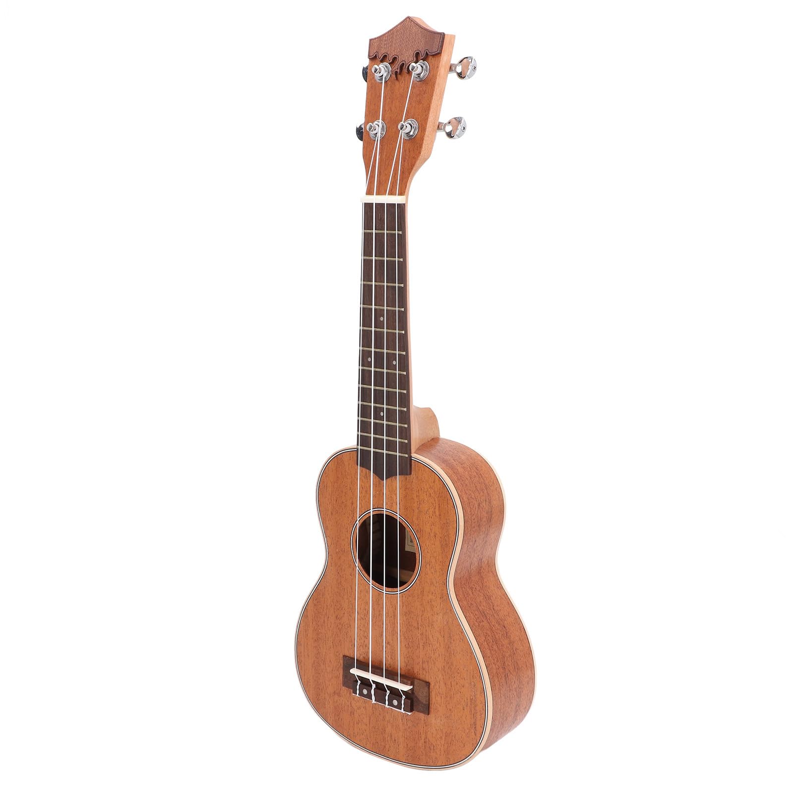 POENVFPO Ukulele aus Holz, 53,3 cm, tragbar, für Anfänger, kompakt und leicht, geeignet für Reisen und Camping, Holzmaterial