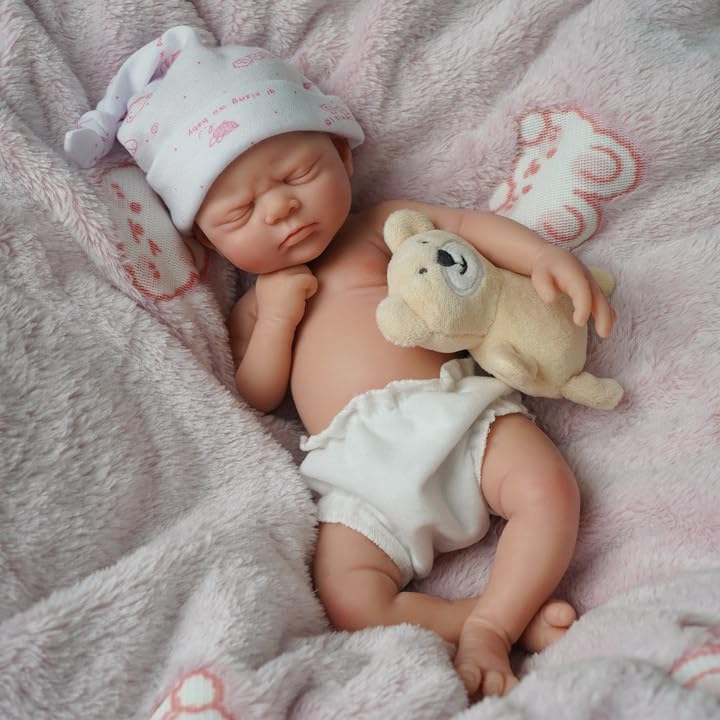 Muñeca Reborn Mire & Mire 12 pulgadas Silicona Realista miniatura 6