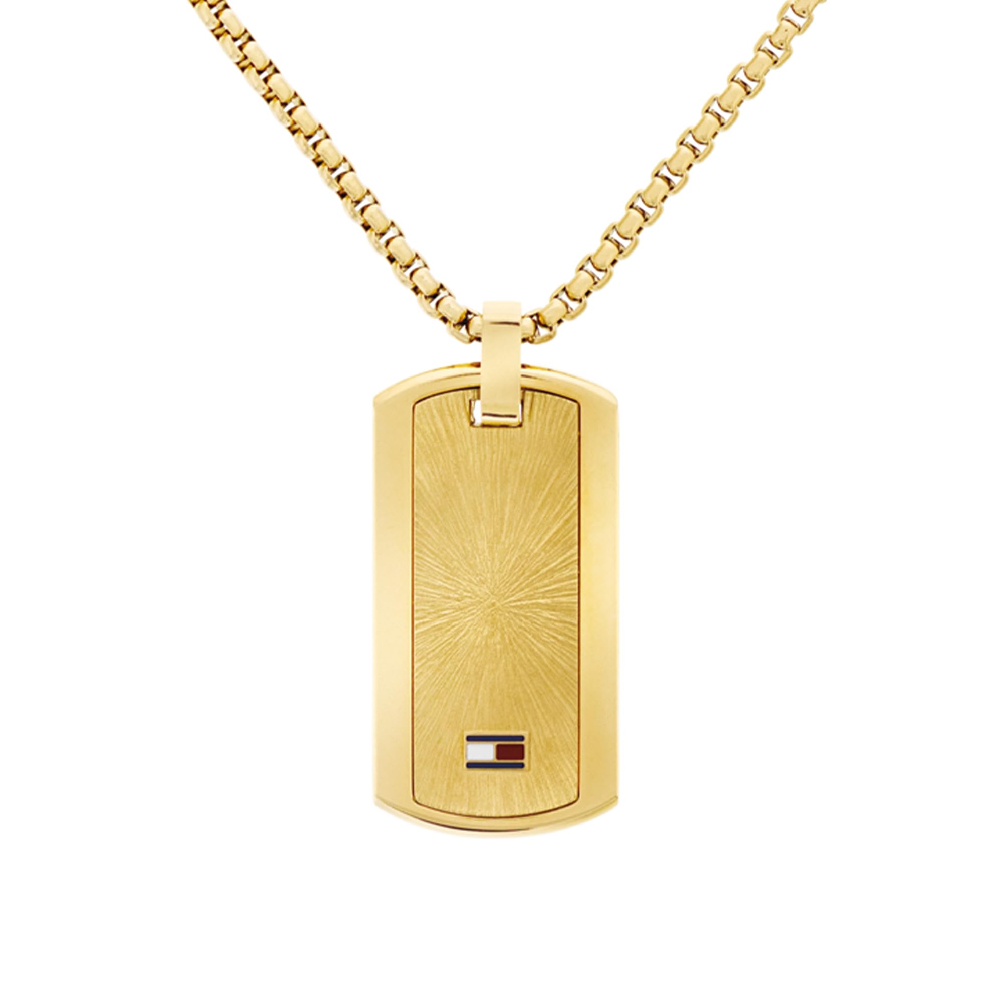 Tommy Hilfiger Jewelry Collana con Pendente da Uomo in Acciaio Inossidabile – Disponibile in Argento, Oro o Nero