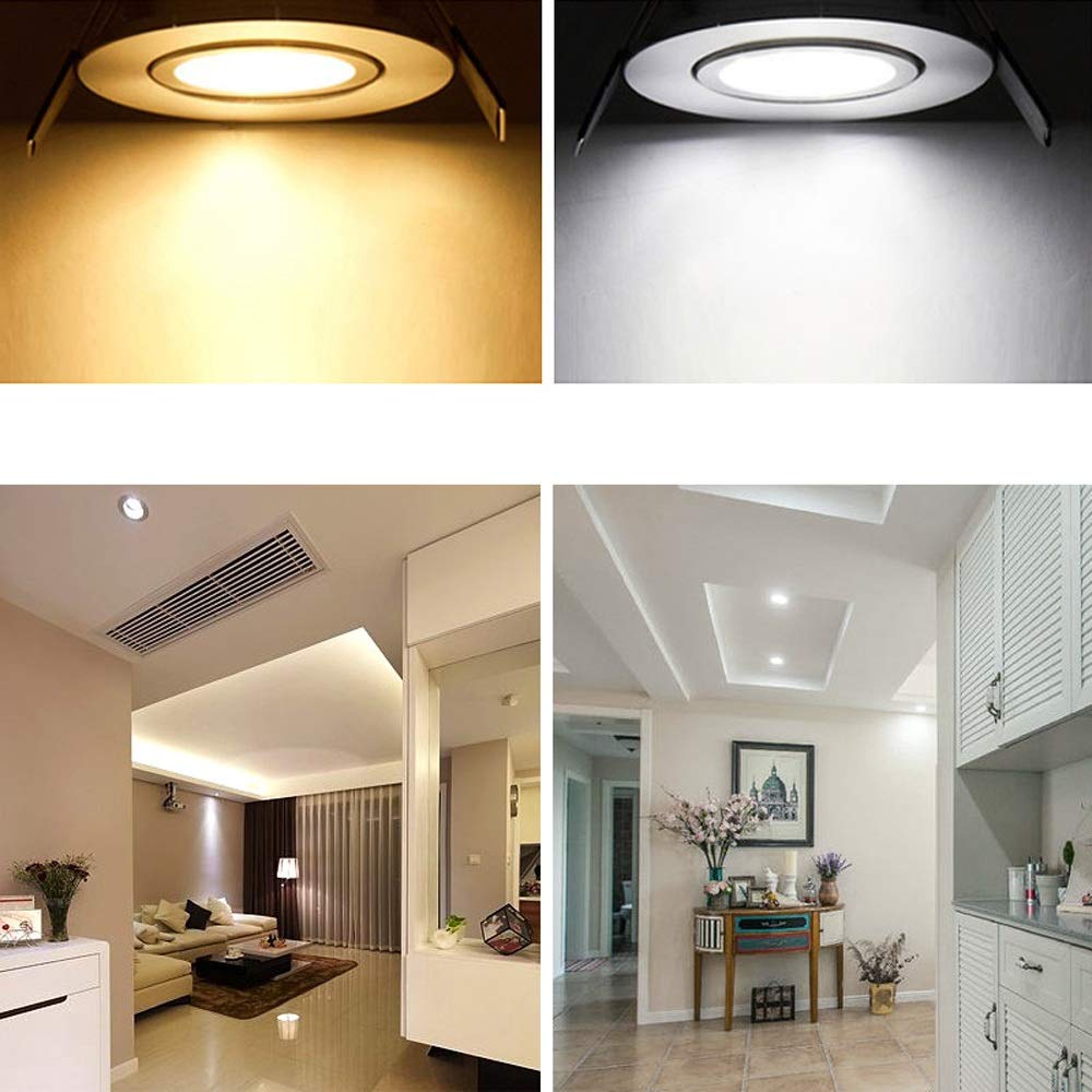 Żyrandol Sufitowy, Wpuszczany, 12 W, Led Transformation, Wpuszczany, Okrągły, Energooszczędny, Domowy, Wpuszczany, 3000 K, Reflektor, The Mall Cafe, Lampa Sufitowa Led, Z,White Light-12w
