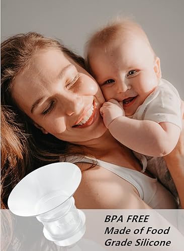 Miniatura 4 de 2 piezas de inserción de brida de 0.59 pulgadas compatibles con MedelaSpectraWillowTSRETEMomcozy S9S12S9ProS12Pro protectores de extractor de leche