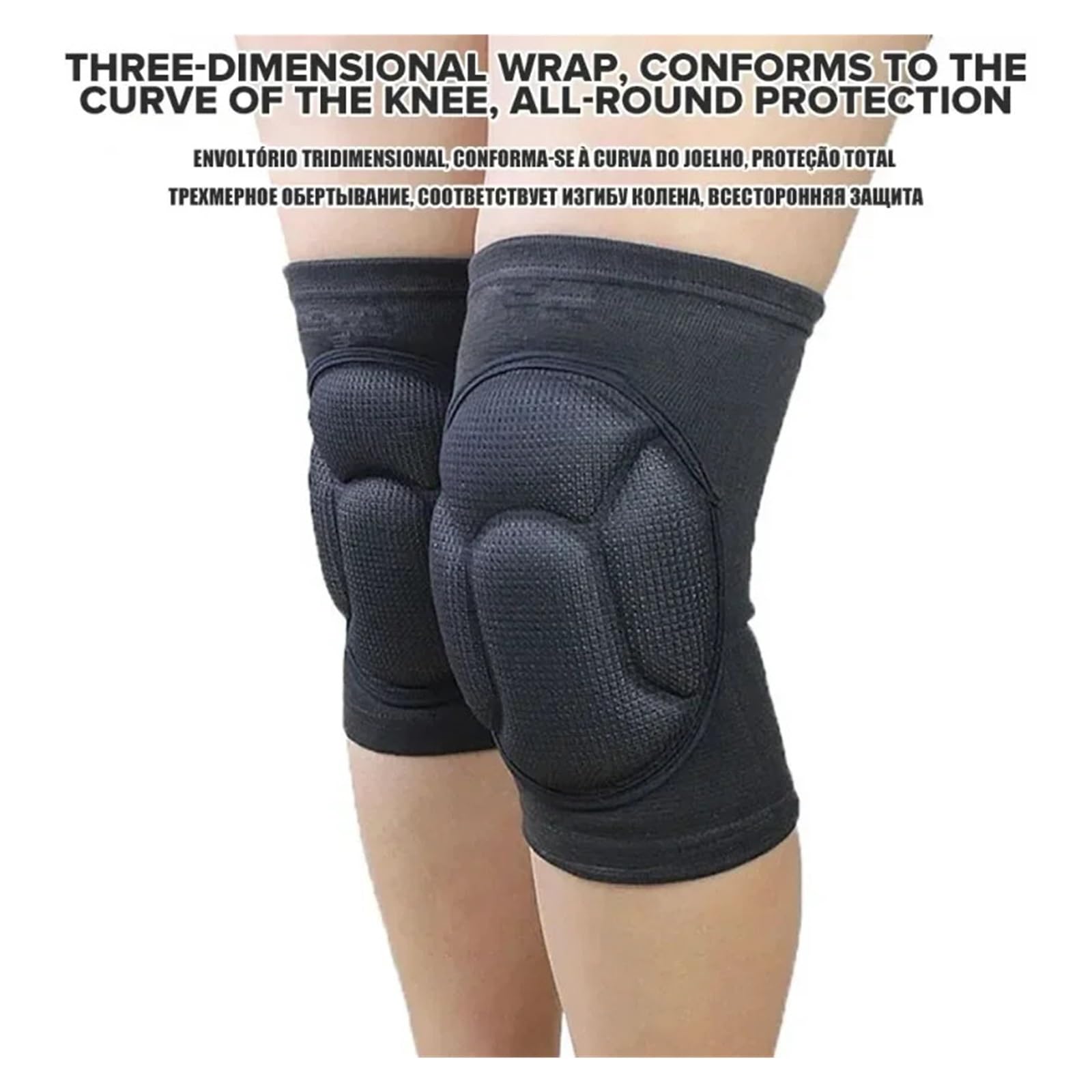 MRKU Genouillères de Sport antidérapantes, 1 Paire, Protection épaisse, équipement de Fitness et de Basketball, Homme/Femme