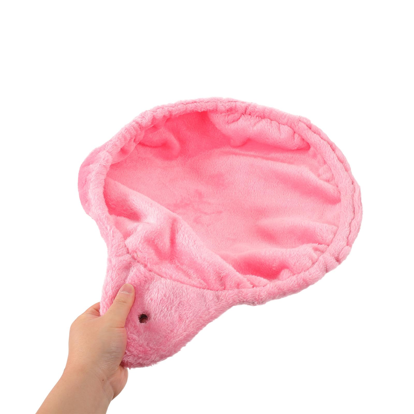 Beaupretty Hamac pour Chat en Peluche Rose Structure en Acier, Design Fermé Facile à Nettoyer, Forme Ronde Grosse Cuillère, pour Arbre à Chat ou Plateforme de Remplacement