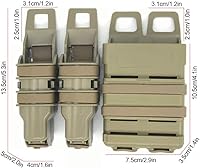 Vista 5 de ABS táctico rápido Mag Molle Holster Magazine bolsa bolsa