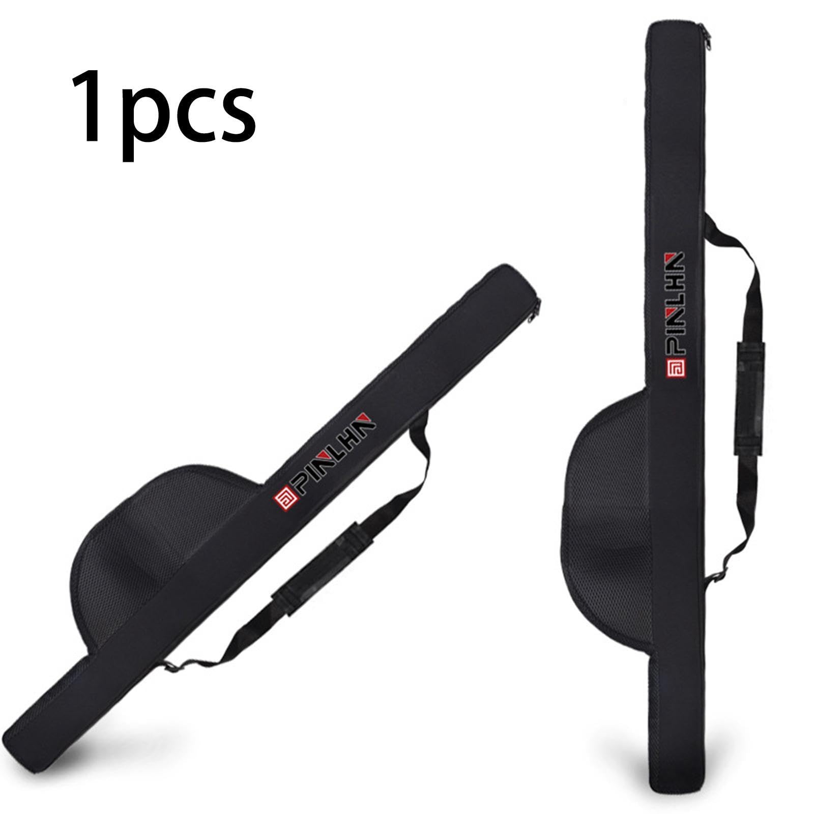perfk Bolsa Organizadora de Almacenamiento para Cañas de Pescar, Plegable Suave, Cremallera, Correa Ajustable