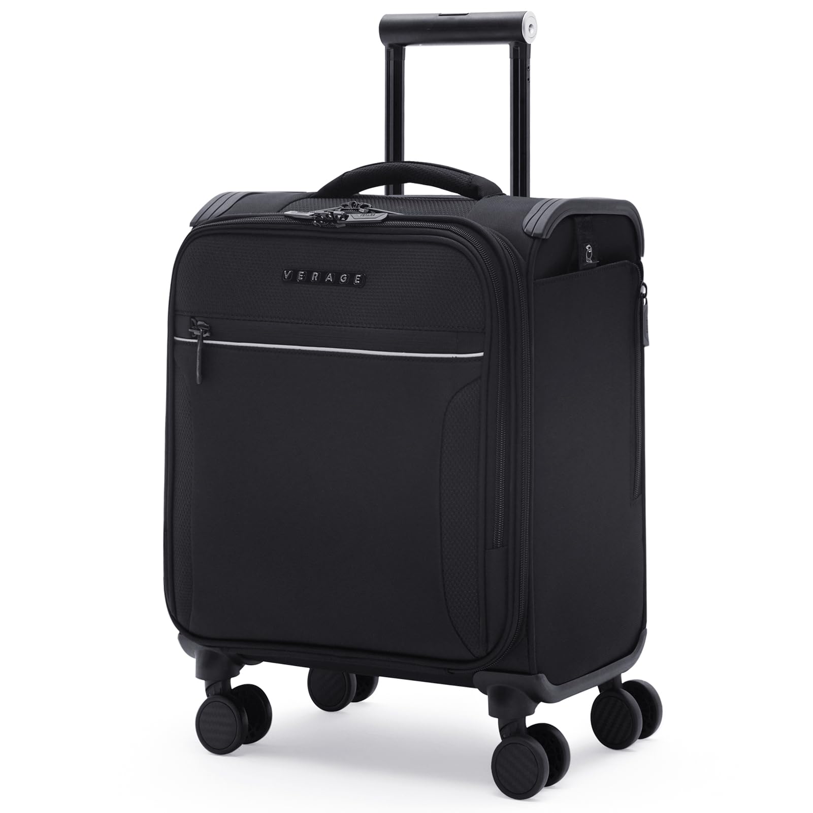 Verage Cambridge Lightweight Luggage Softside Expandable Spinner Wheel  Suitcase, Black, Carry-On 15-Inch, Softside Carry on Luggage