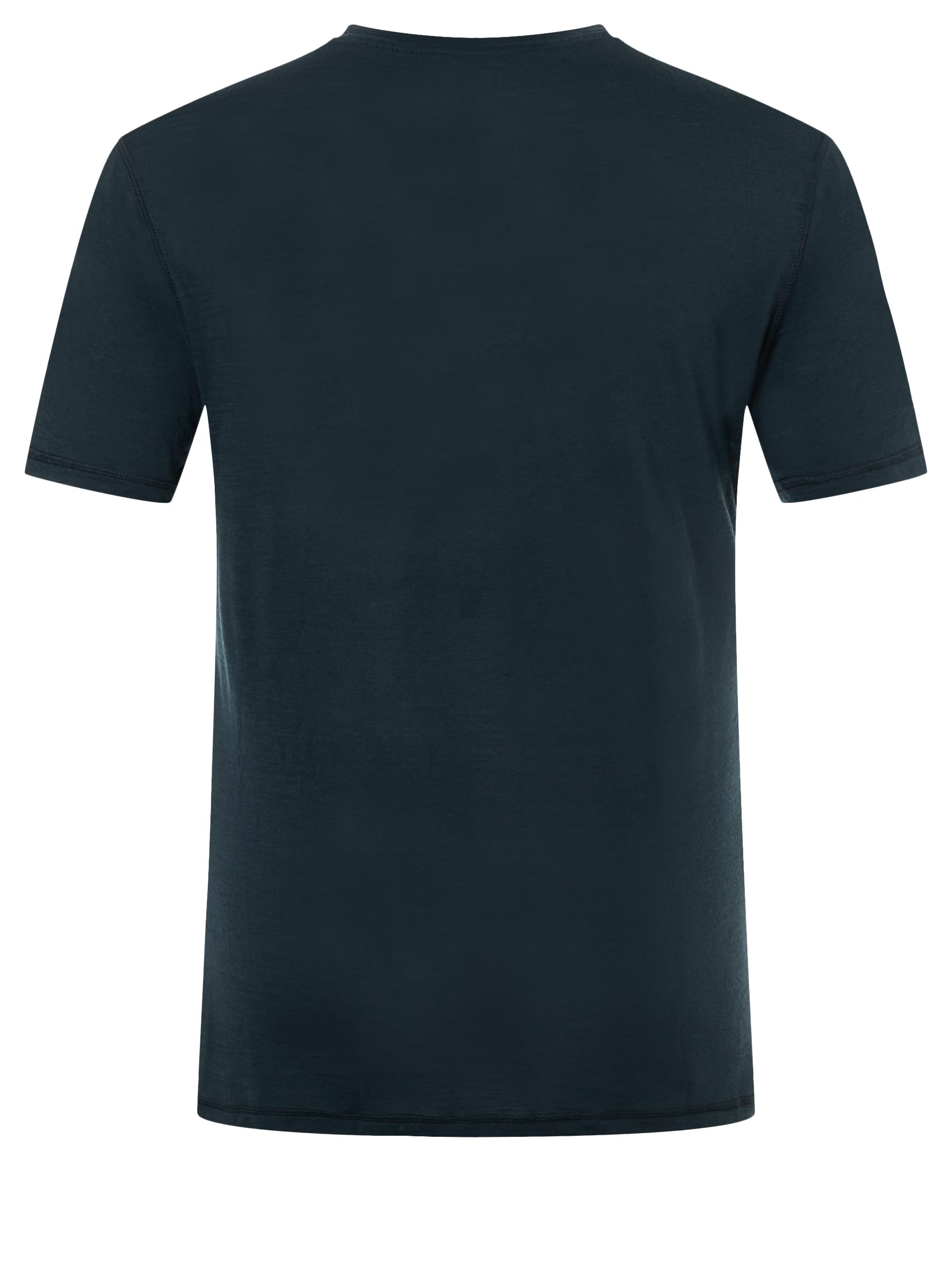 super.natural M SIERRA140 Tee Merino Shirt Herren Kurzarm Dunkelblau L - Geruchs- und feuchtigkeitsabweisendes T-Shirt, Sommer Funktionswäsche für Sport & Alltag
