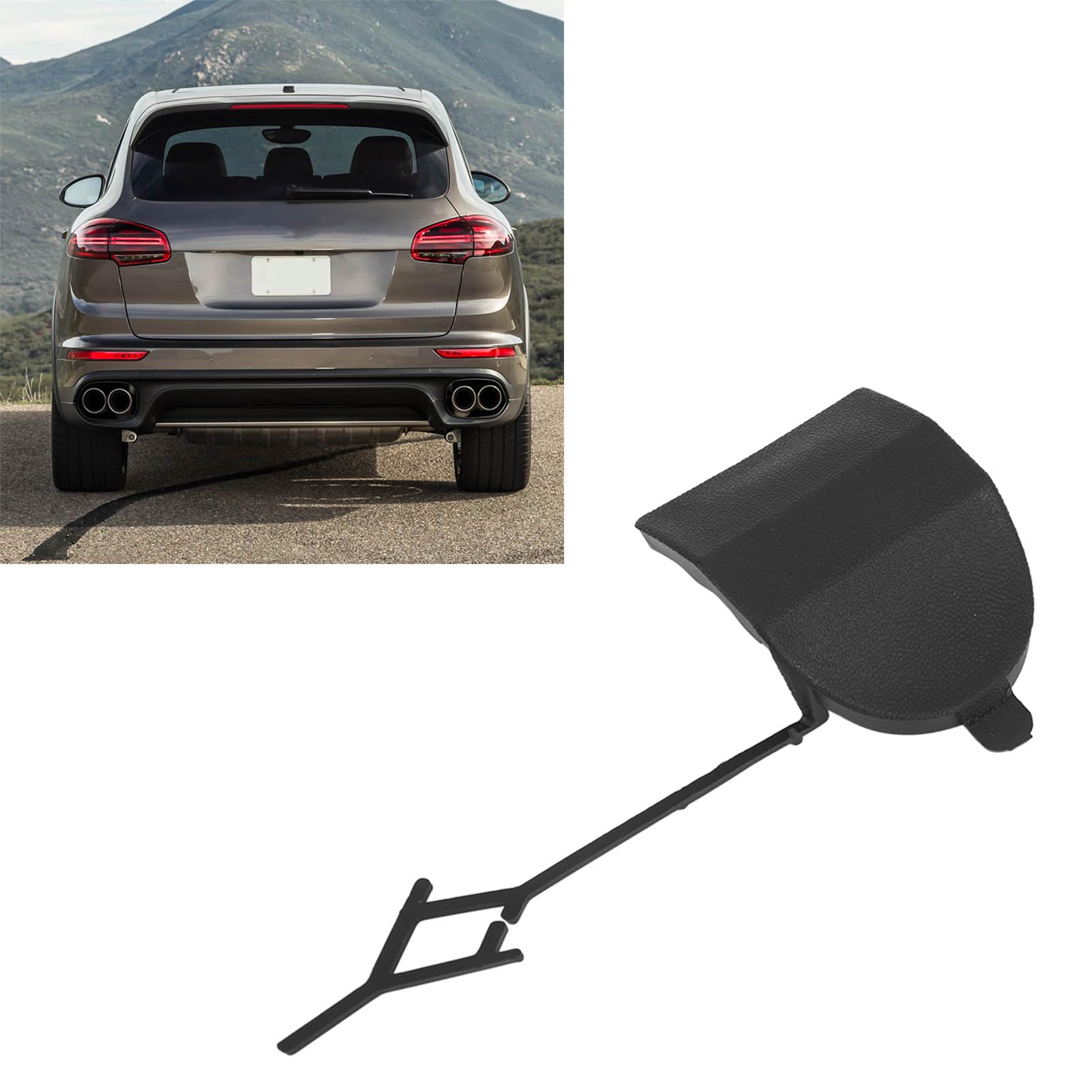 Abschlepphaken Abdeckung Für Porsche Cayenne 92A 2015-2018 - Links Schwarz