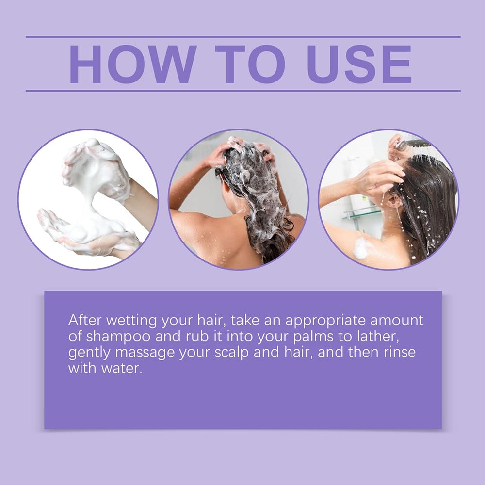 Shampoo nutriente for capelli alla fragranza di lavanda, detergente detergente delicato non irritante for ciocche luminose idratate e setose