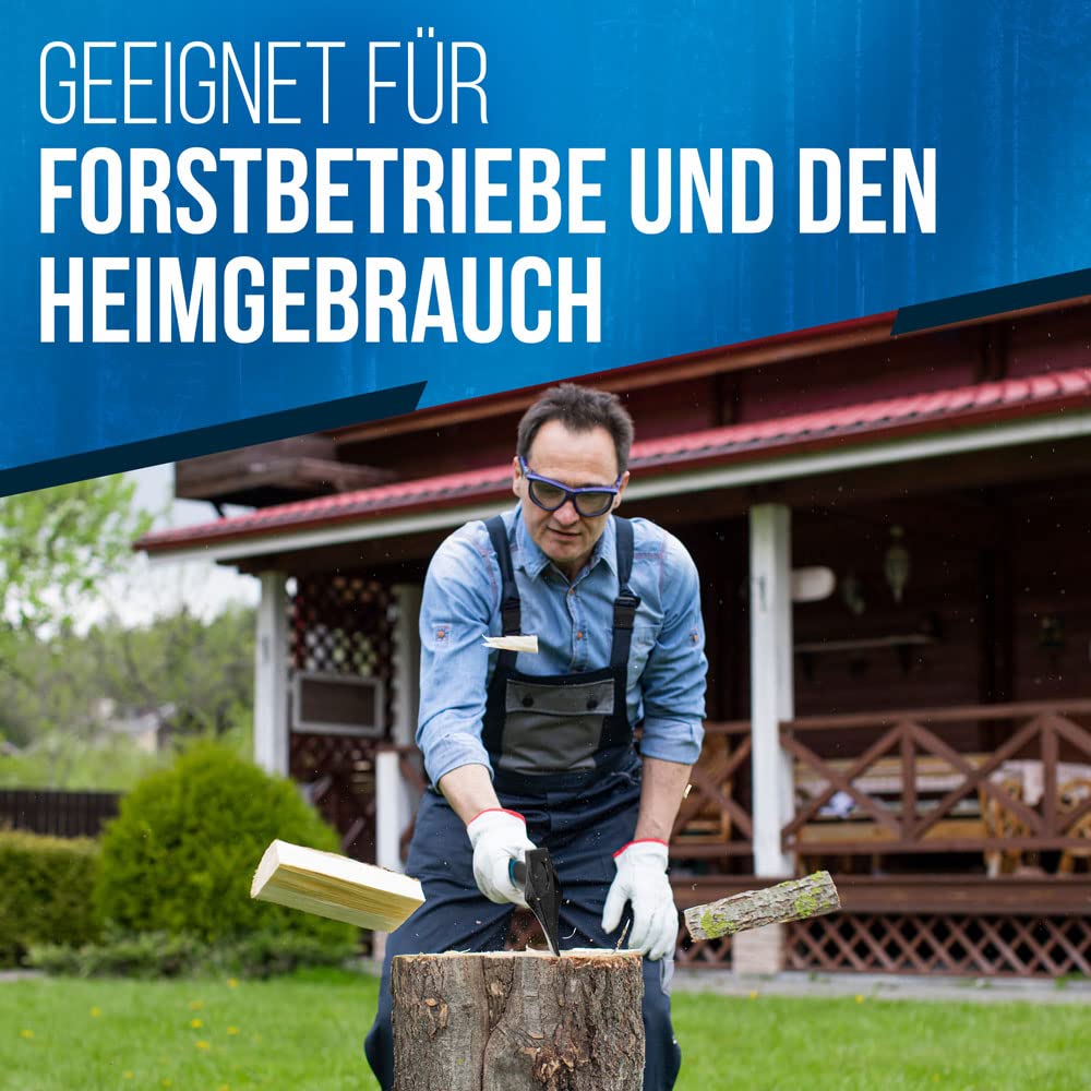 BITUXX Spaltaxt Spaltbeil Axt Beil Spalthammer Spaltkeil Fiberglas Forst Set - Die Perfekten Werkzeuge für Garten und Wald (Beil 600g + Spaltaxt 1000g)