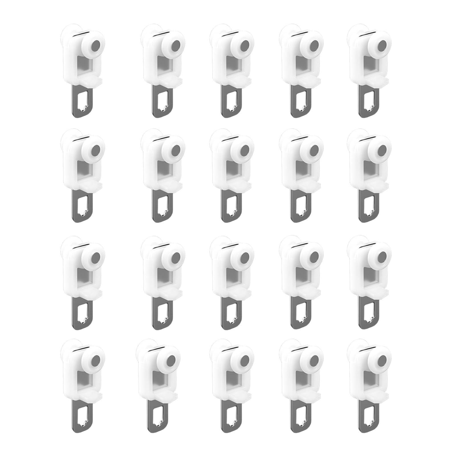 Heavy Duty Curtain Rail Rollers Silent Gliders & Hooks For Ceiling Tracks, High Load Capacity Roller Wheels Premium Curtain Rail Accessories ROLLERS ONLY Not Full Rail(20 PCS)