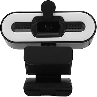 GOWENIC 4K HD Webcam, Plug and Play USB Computer Camera with Lens Cover, Multifunctional Built In Microphone Webcam, for Win XP2 for OS, Fo Vista, for Win7 8 10