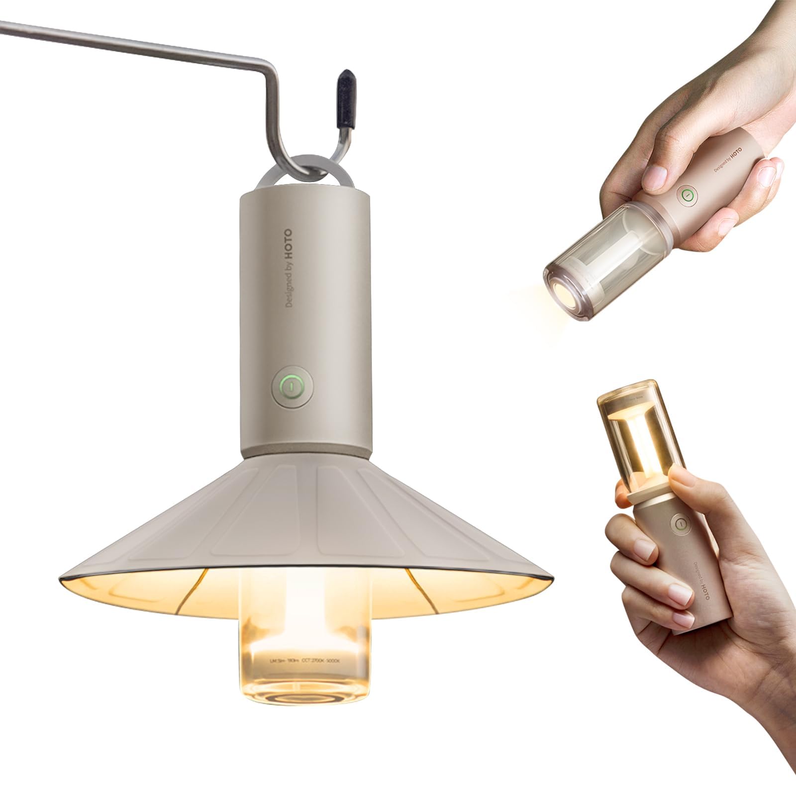 Torcia da Campeggio, Lanterna da Campeggio, USB-C Ricaricabile, 8-50 Ore Luce da Tenda, Paralume Staccabile, 3 Modalità di Illuminazione, Impermeabilità IPX6,Piccola e Leggera, All'aperto, campeggio