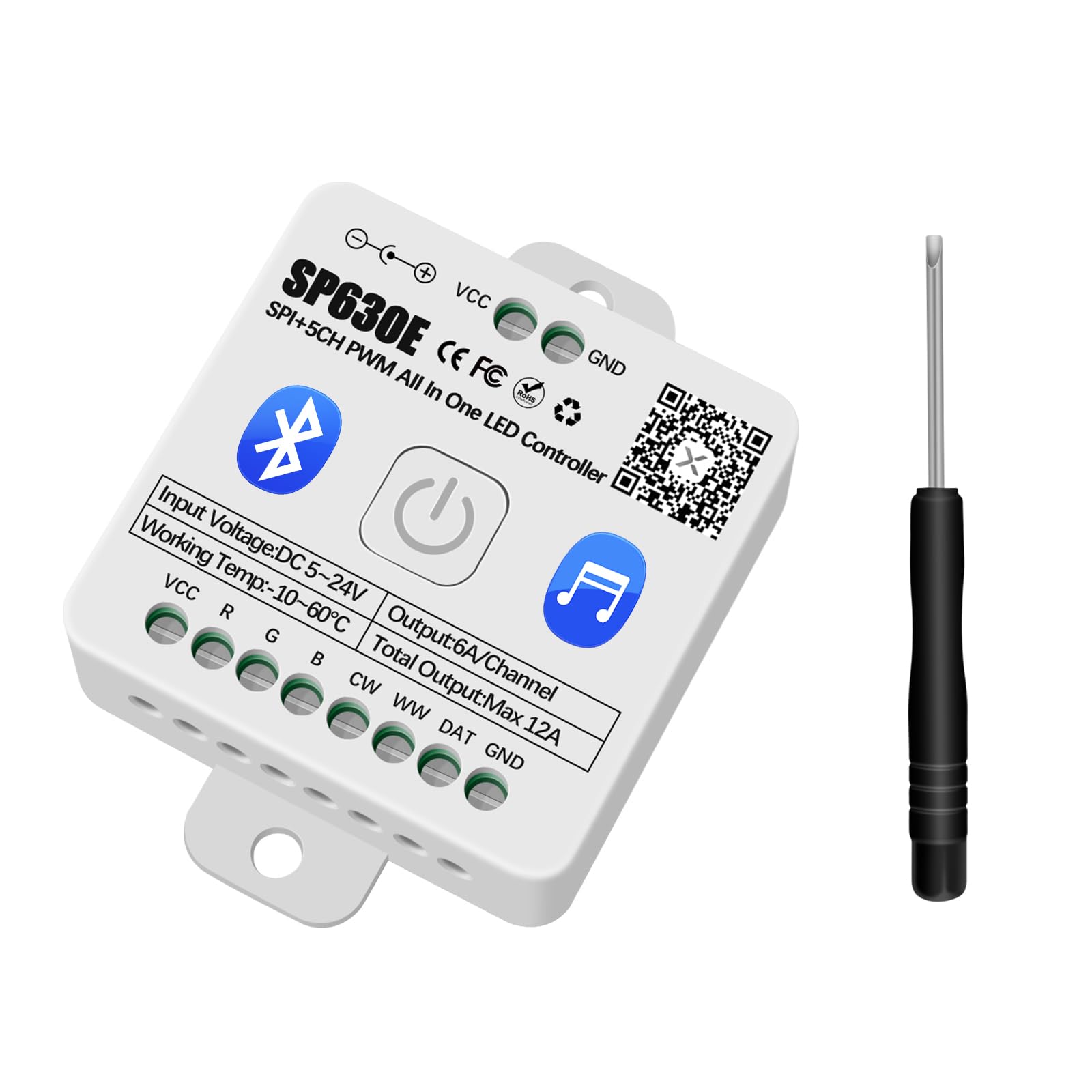 5V-24V SP630E BT LEDコントローラ 5CH SMD5050 Amazon.com: RGBZONE Bluetooh LED Controller, Smart APP