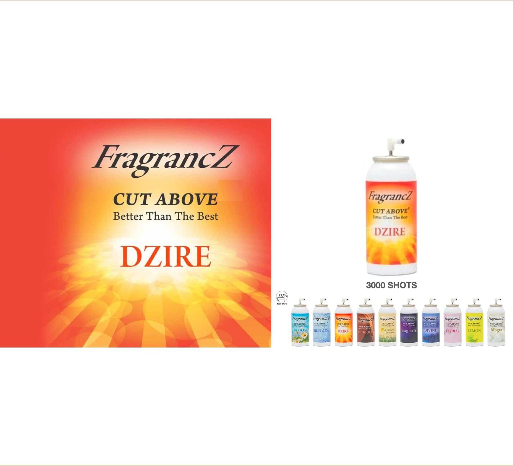 FragrancZ Aromatic Air Freshener Refill Pack (100 ml, 3000 shots) - DZIRE FRAGRANCE