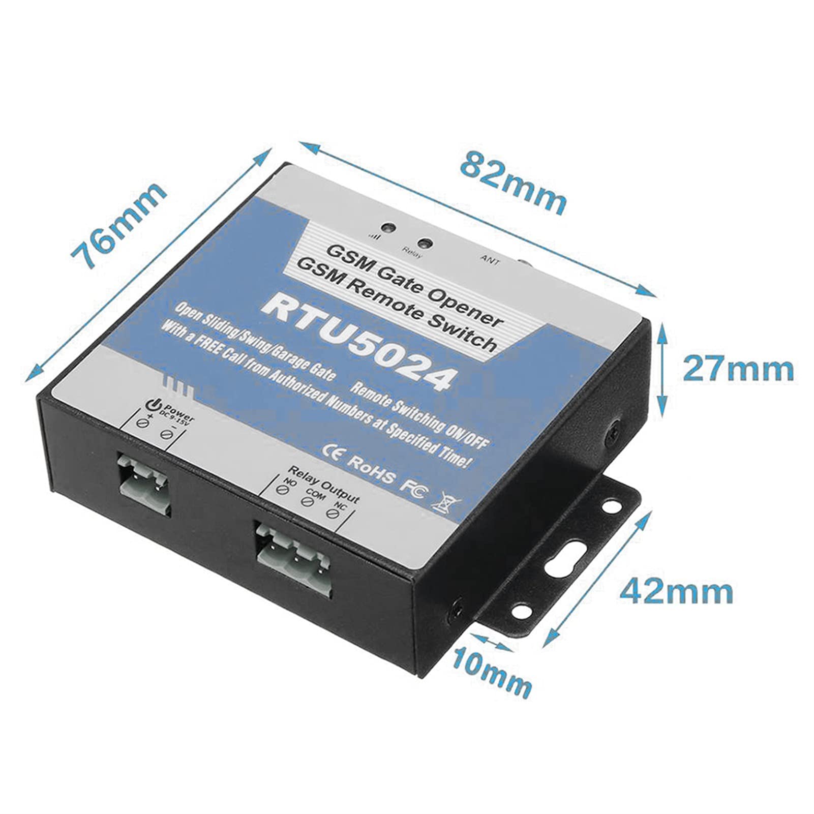 Abridor de puerta de Garaje, RTU5024 GSM Interruptor de la puerta Interruptor de relé de la puerta de control remoto inalámbrico Acceso a la puerta de la puerta de largo antena larga Llamada gratis 85