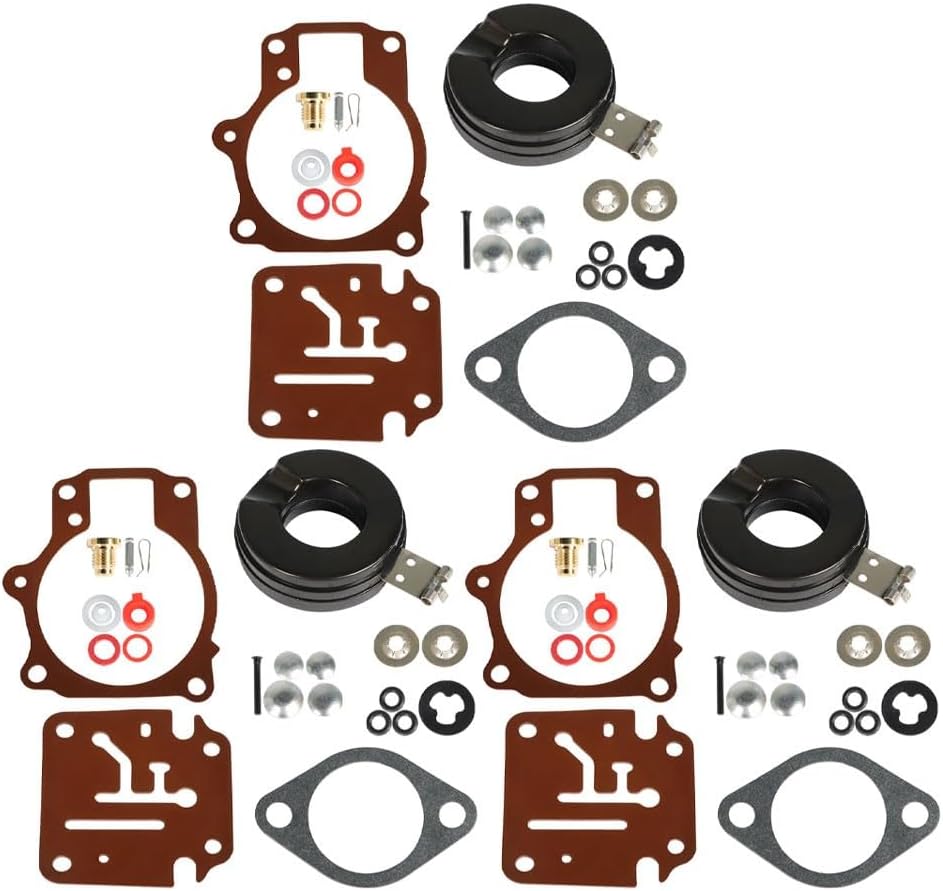 Genuine 3X Carburetor Carb Rebuild Repair Kit For Johnson Evinrude 65 70 75 HP New OEM-Quality Replacement Part