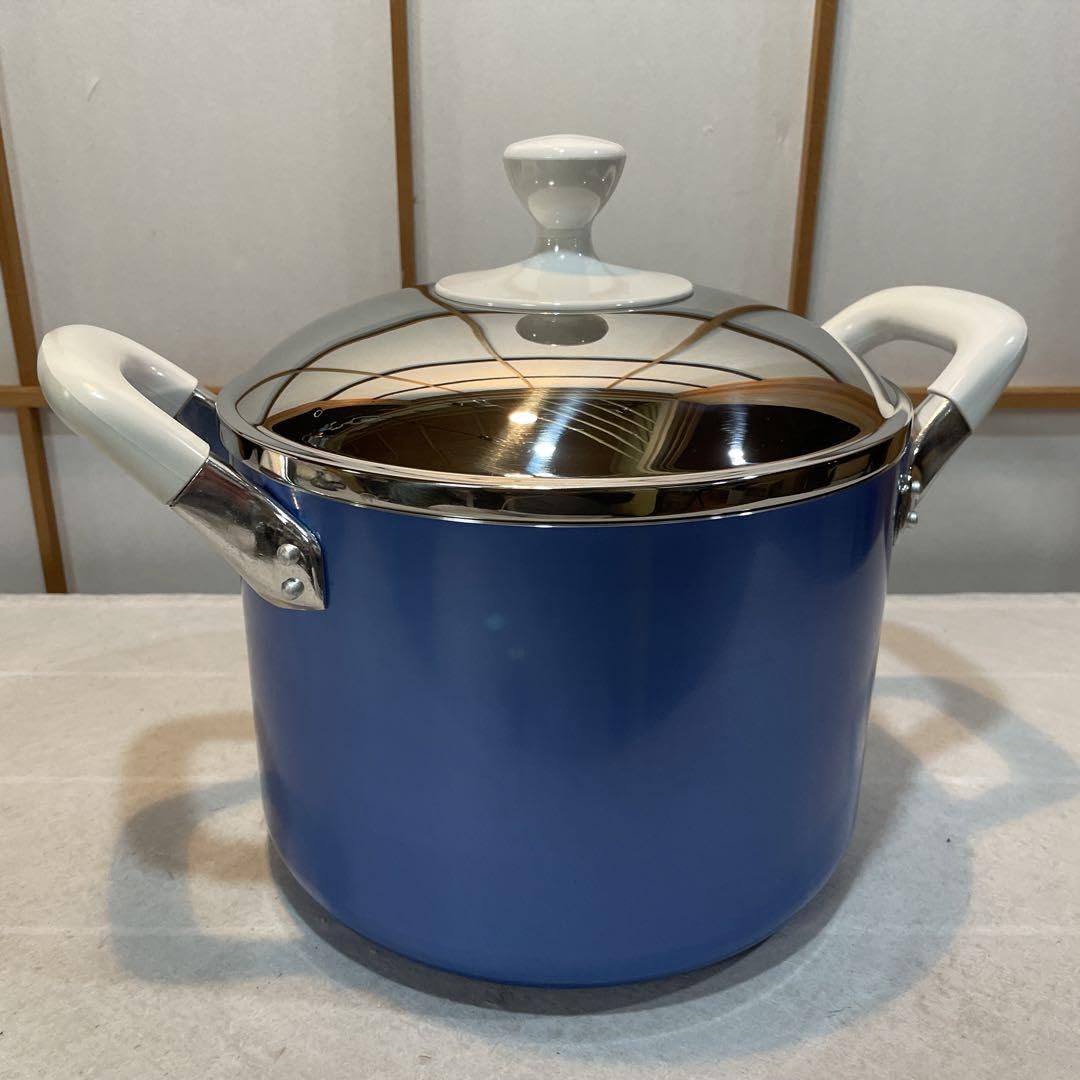 Amazon.co.jp: ミカド 深型鍋 22cm レトロ 手塗り : ホーム