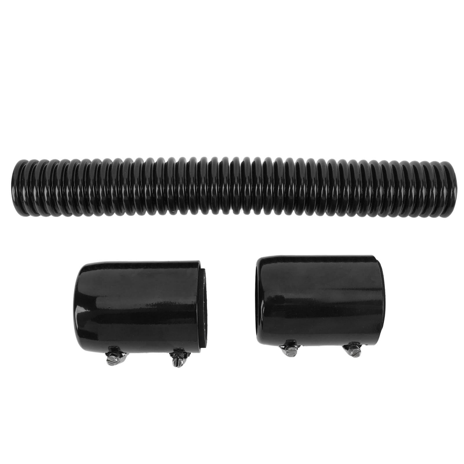 12in Stainless Steel Coolant Radiator Hose Kit with Cap - Flexible, Durable, and Efficient Cooling for 1 3/4in, 1 1/2in, 1 1/4in Hoses for Mechanics and DIY Car Enthusiasts (Black)