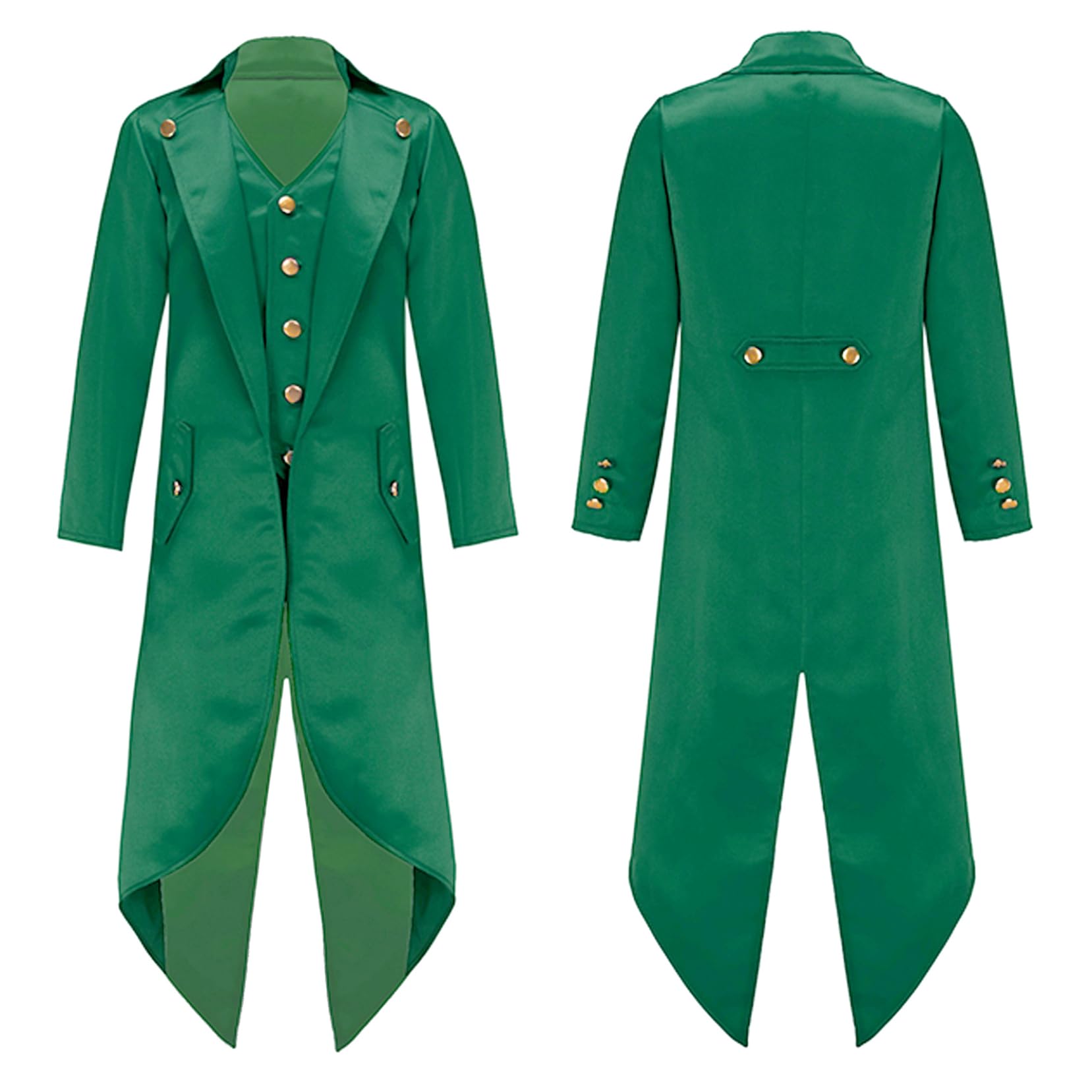 Blazer Bambino Ragazzo Cappotto Giacca Steampunk Gotico Frac Gentiluomo Slim Abito Smoking Matrimonio Travestimento Carnevale Halloween