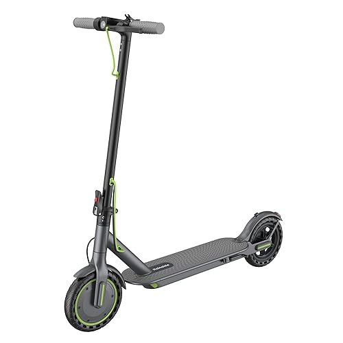 Roinside Electric Scooter - 8.5"/10'' Solid Tires, 350W/500W Motor, Up to 19-22MPH and 21-24Miles Long-Range Portable Commuting Scooter for Adults with Double Braking System and App - 350W 8.5'' 12 Miles Green