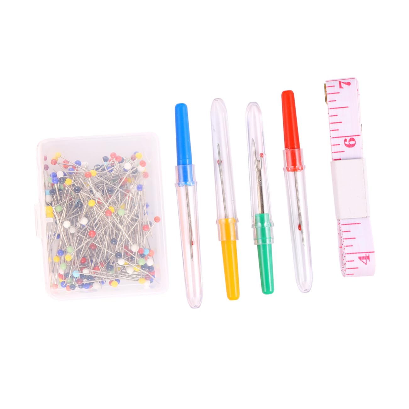 Uonlytech 3 Juegos De Cintas Métricas Alfileres De Costura Agujas De Bordado Kit De Puntadas Pequeñas Alfileres De Costura Accesorios De Costura Alfileres De Seda Para Color Aleatorio