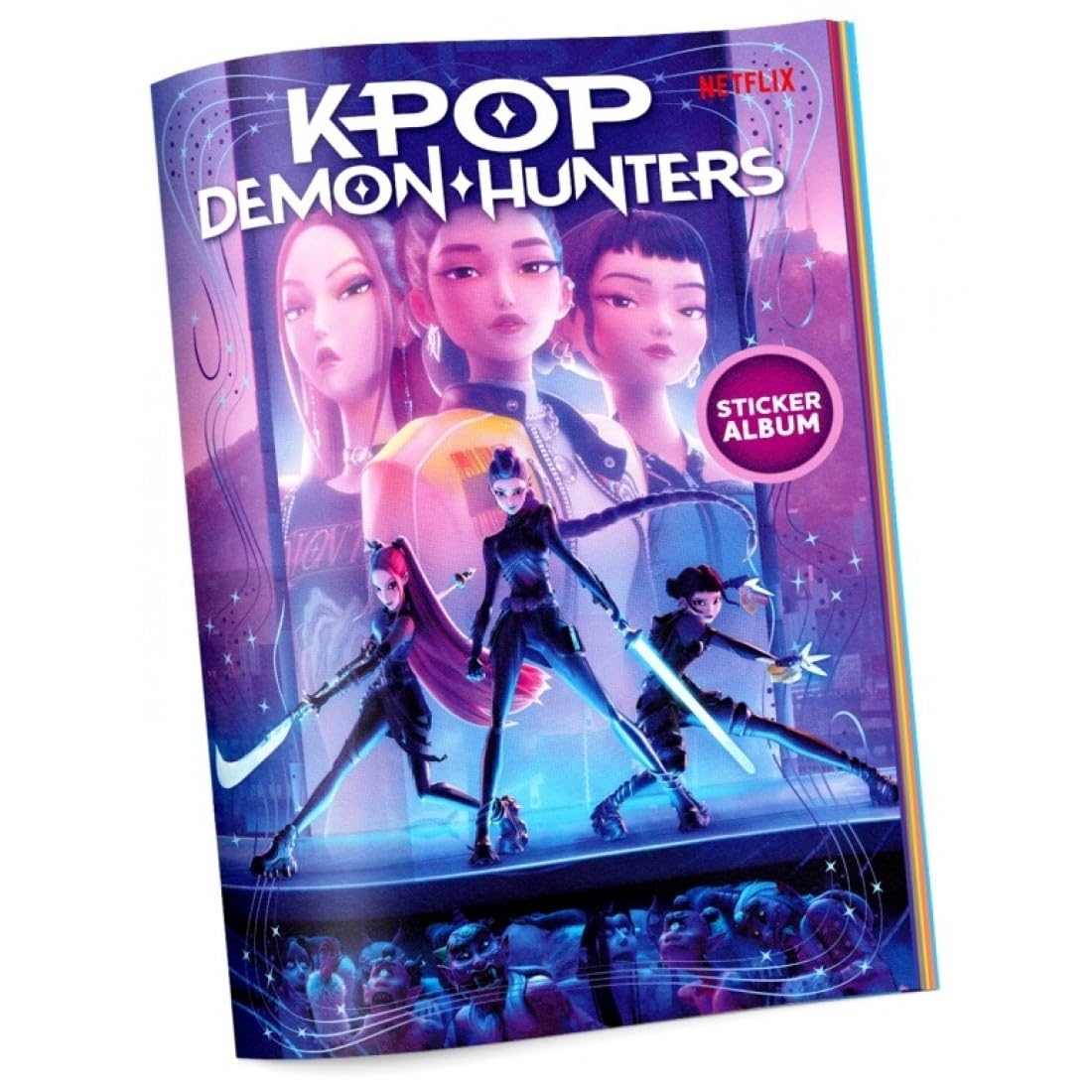 K-​POP Demon Hunters Album ufficiale per adesivi Netflix, 32 pagine