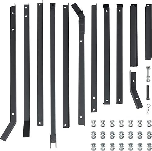 Miniatura 5 de Grada de arrastre ATV de 74 pulgadas con 2 barras ajustables para nivelación de paisaje o preparación de césped para campo de jardín de granja