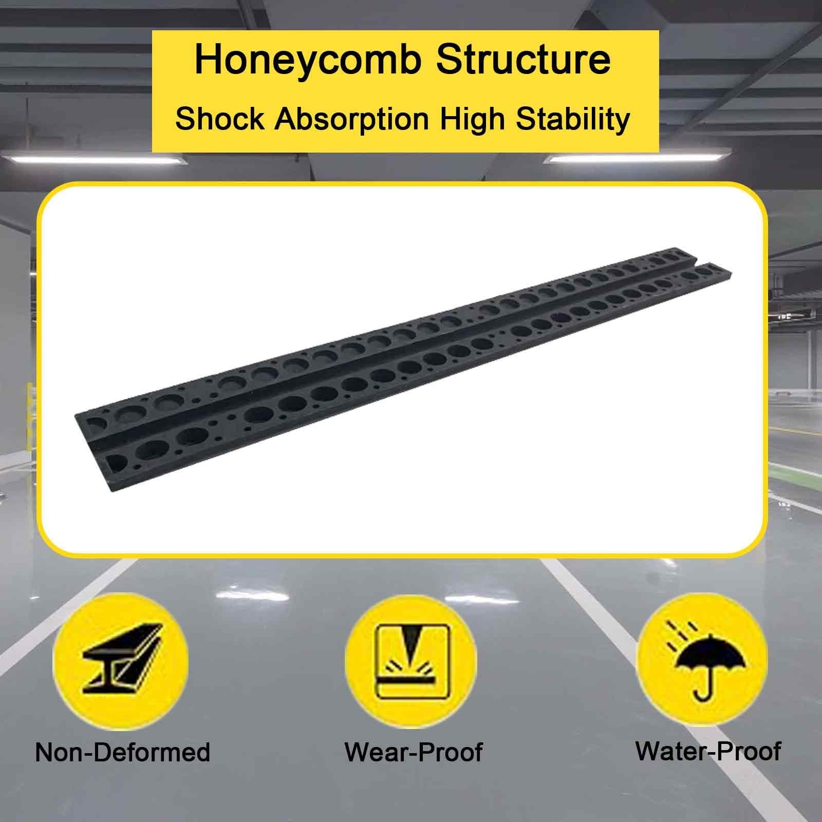 Protector de Cables Paquete de 2, Reductor Velocidad de 1 Canal, Cubre Cables Suelo para Entradas de Vehículos, Ideal para Oficinas en Casa o Exteriores