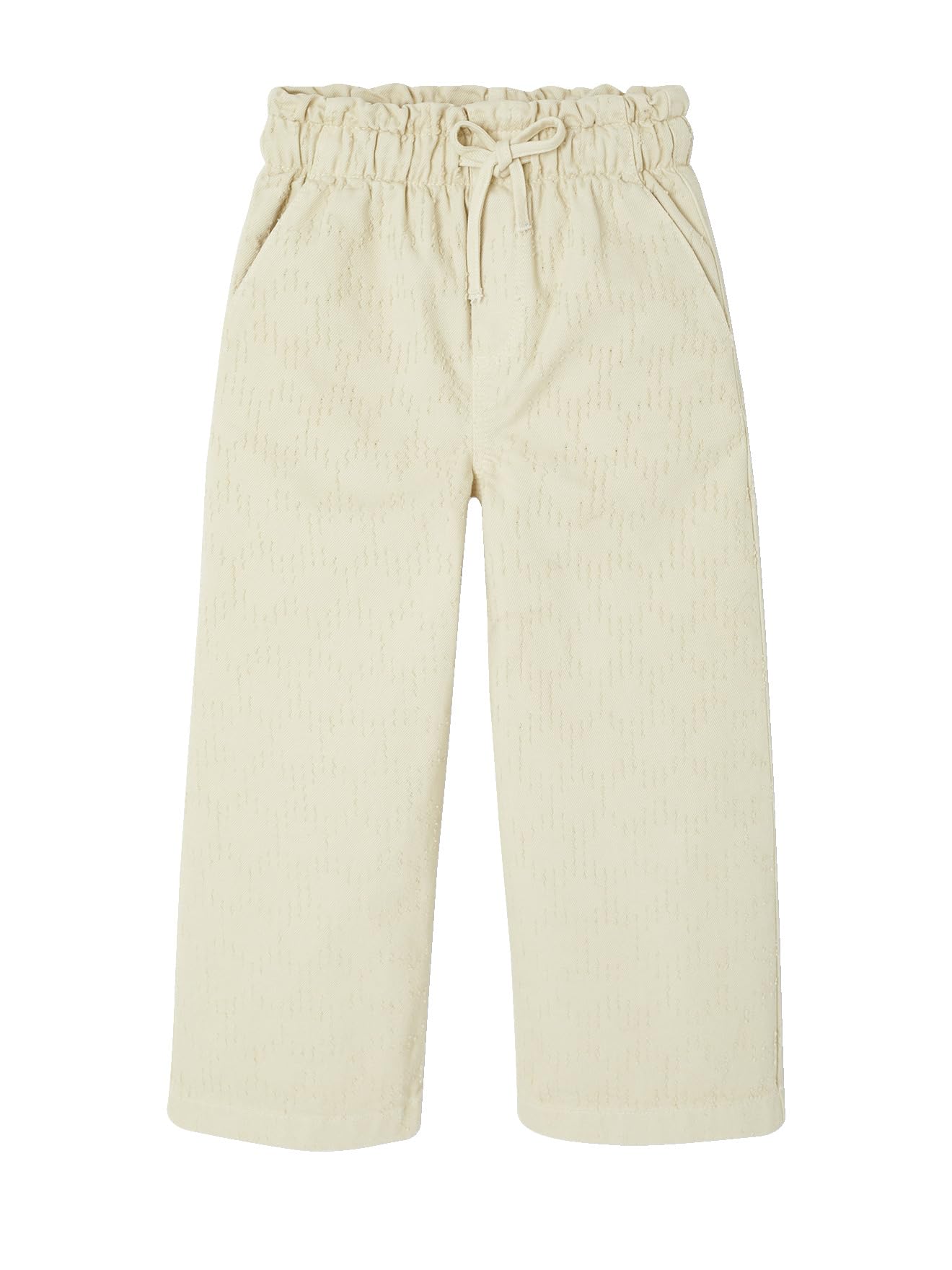 VERTBAUDET Pantalon Fille Large Plumetis Coton