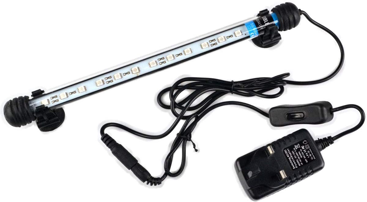 RunQiao Aquarium Underwater Lights Fish Tank Waterproof Submersible SMD LED Lamp Suction Stick Bar Lights,92cm 51SMD 8W,Blue+White