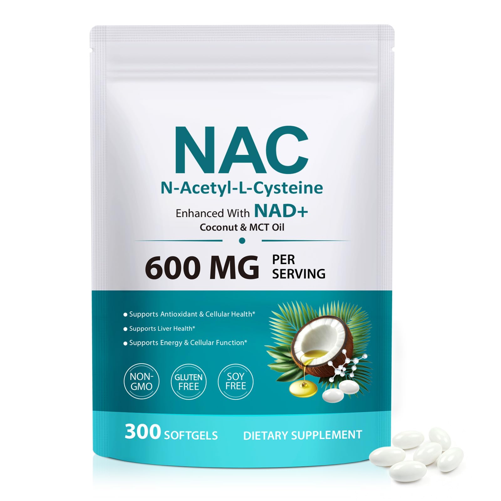 Amazon.com: FANSHI NAC Complex with NAD+ & MCT Oil - 300 Softgels