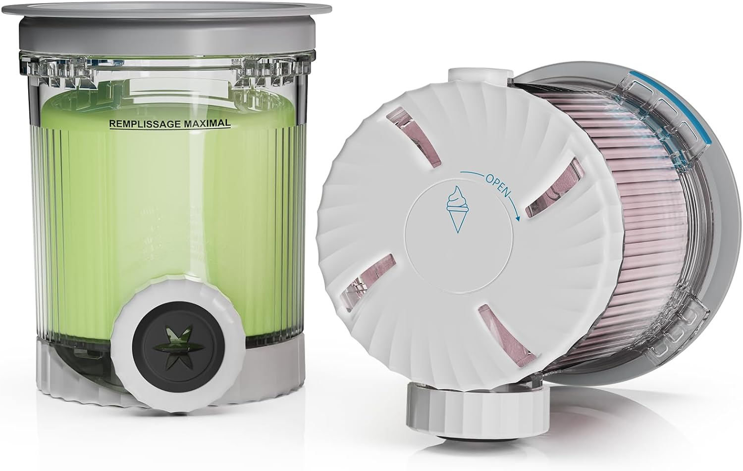 2 Pack Pints and Lids Replacement Compatiable with Ninja Swirl by Creami NC700, NC701 Series Ice Cream Makers and Soft Serve Makers, 16Oz Ice Cream Containers, BPA Free, Dishwasher Safe 2-PACK