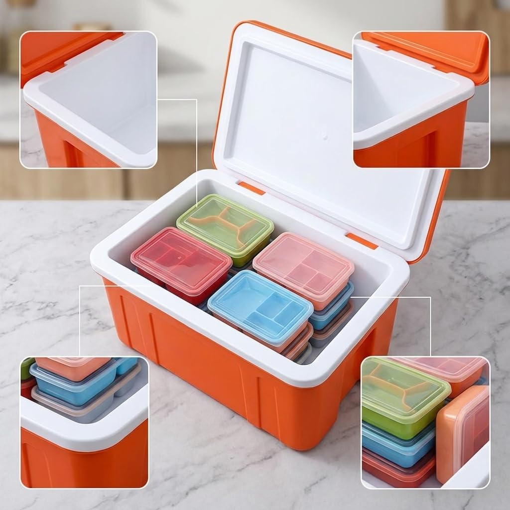 Caja Térmica Isotérmica Hielera Portátil 52L para Alimentos y Bebidas