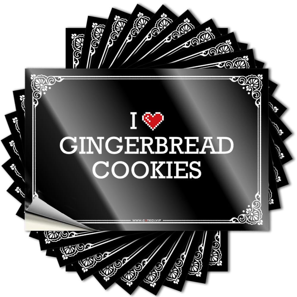 Tattoos Coffee, Thankful Case I Love Gingerbread Cookies | Outdoor Porch Decor(8X12CM)