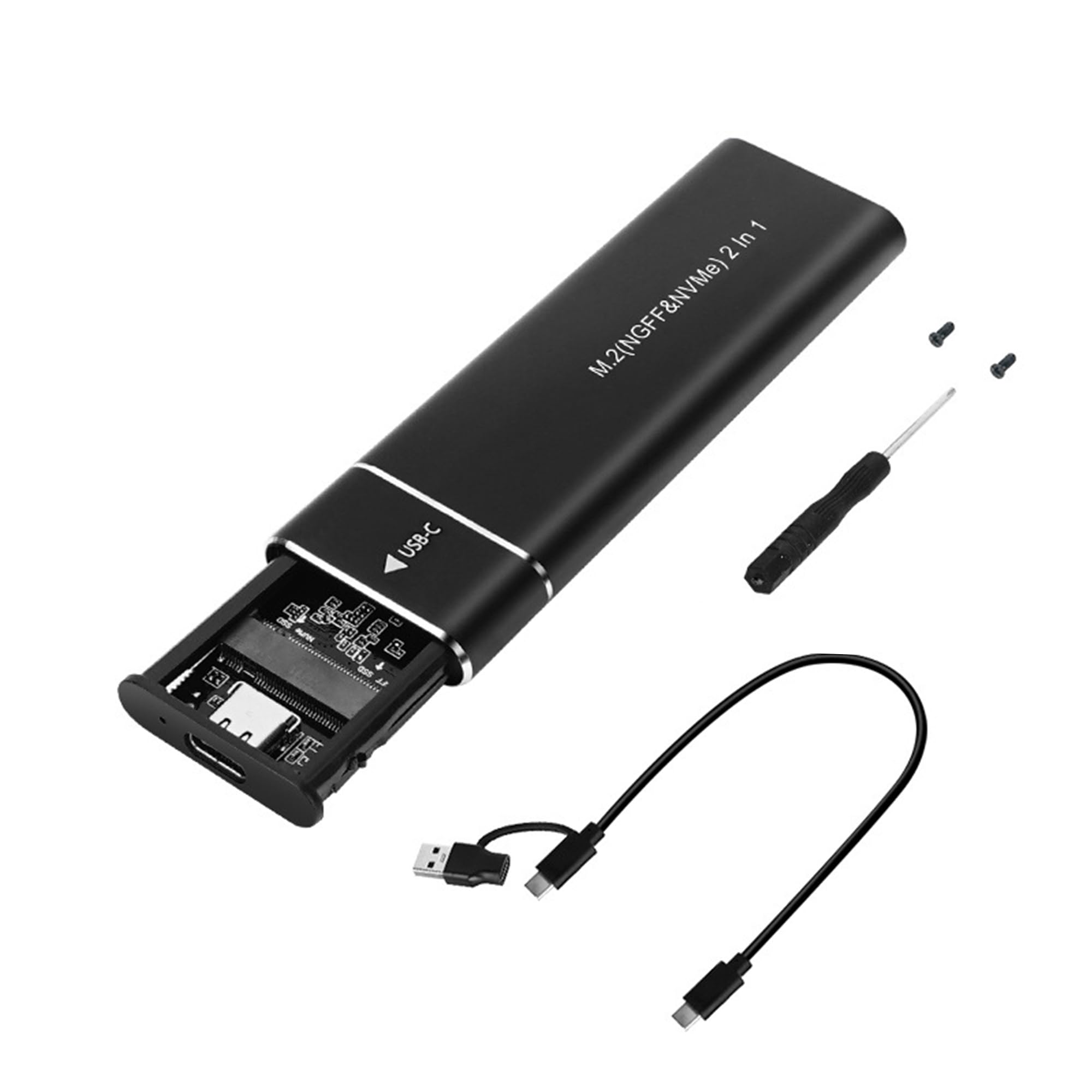 I-O DATA 外付けSSD USB Type-C/Type-A M.2 NGFF to USB 3.0/3.1 Type-C SSD Case Adapter Aluminium Box