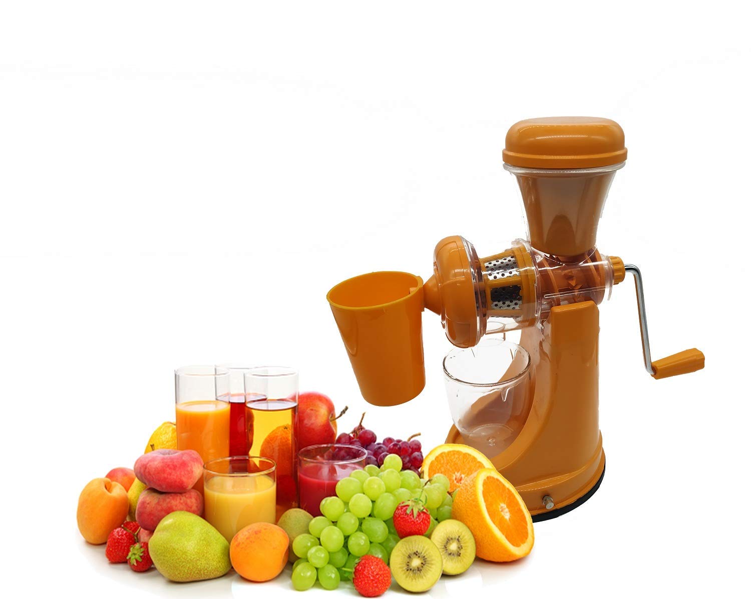 Hoshila172 Fruit And Vegetable Mixer Juicer And Manual Hand Press Stainless Steel Handle Juicer