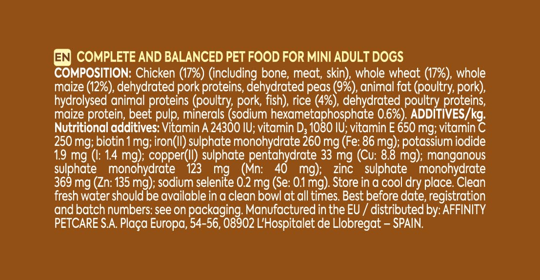 Ultima Pequeño Adult Pollo, Comida seca para perros, Pack de 4 x 1,5kg, Total 6kg
