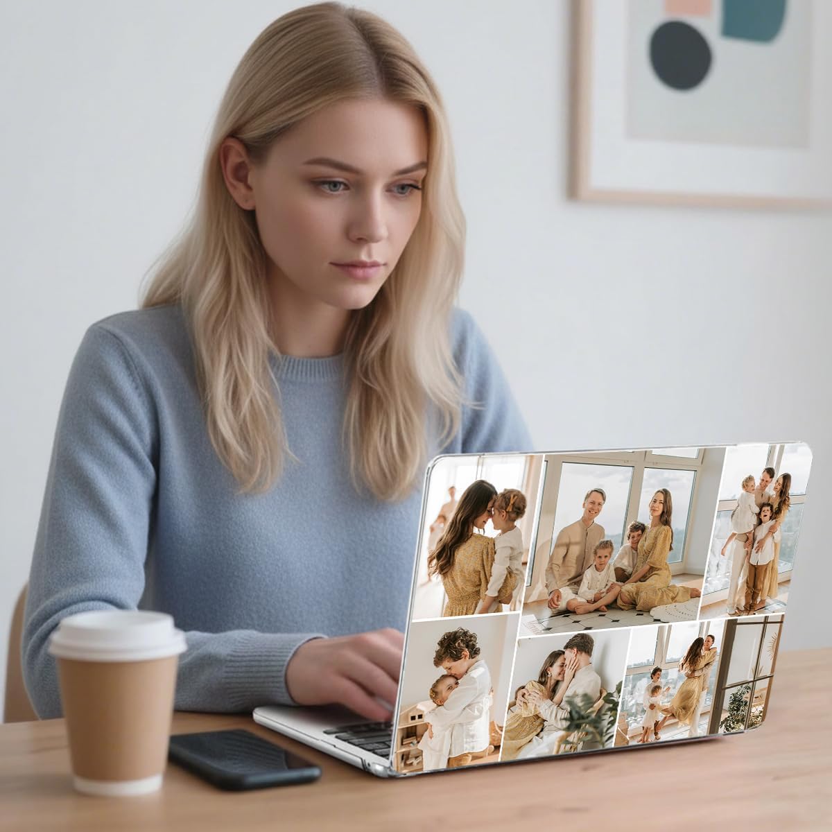 Photo Case for MacBook Pro 13 inch A1278 with CD-ROM, Custom Personalized Pictures Collage Text Hard Plastic Shell Cover Release 2012 2011 2010 2009 for Mac 13", Gift for Family, Clear Transparent - Image 8