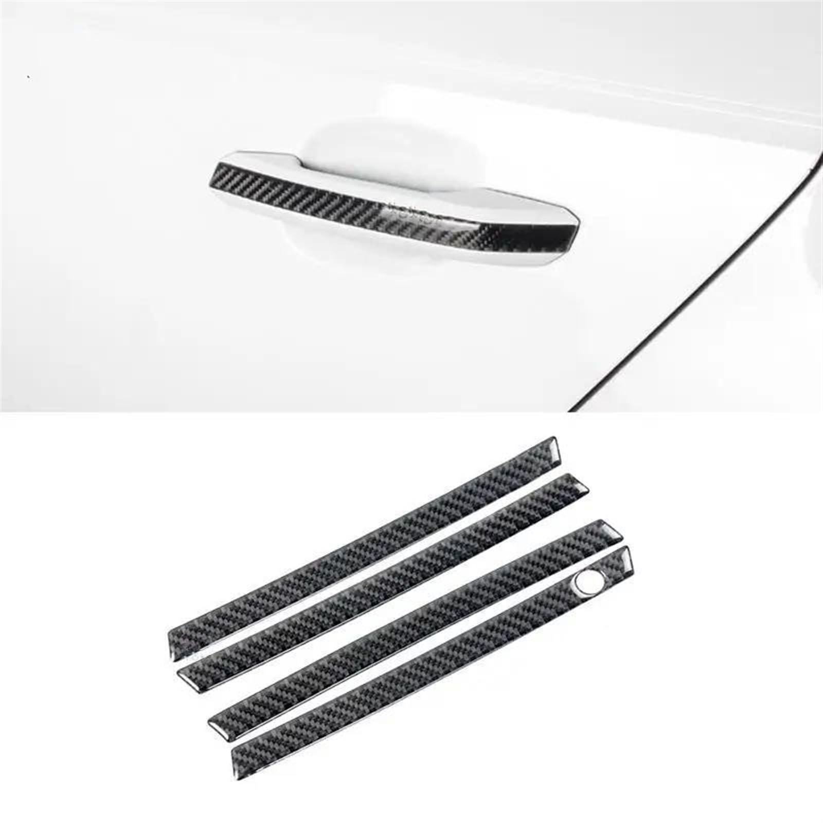 NOHEEU Car Accessories Door Handle Trim ABS Exterior Strip Cover Decorative for A4 B9 A4L 2017 2018