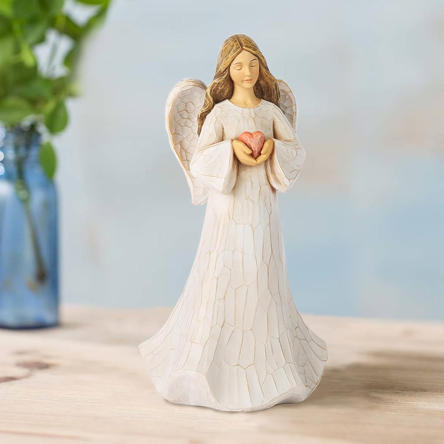 Grace4Joy Guardian Angel Figurines - Hand Painted Healing Angel Figure Home Table Decor, Guardian Angel Gifts for Women, Thanksgiving, Christmas or Valentine’s Day